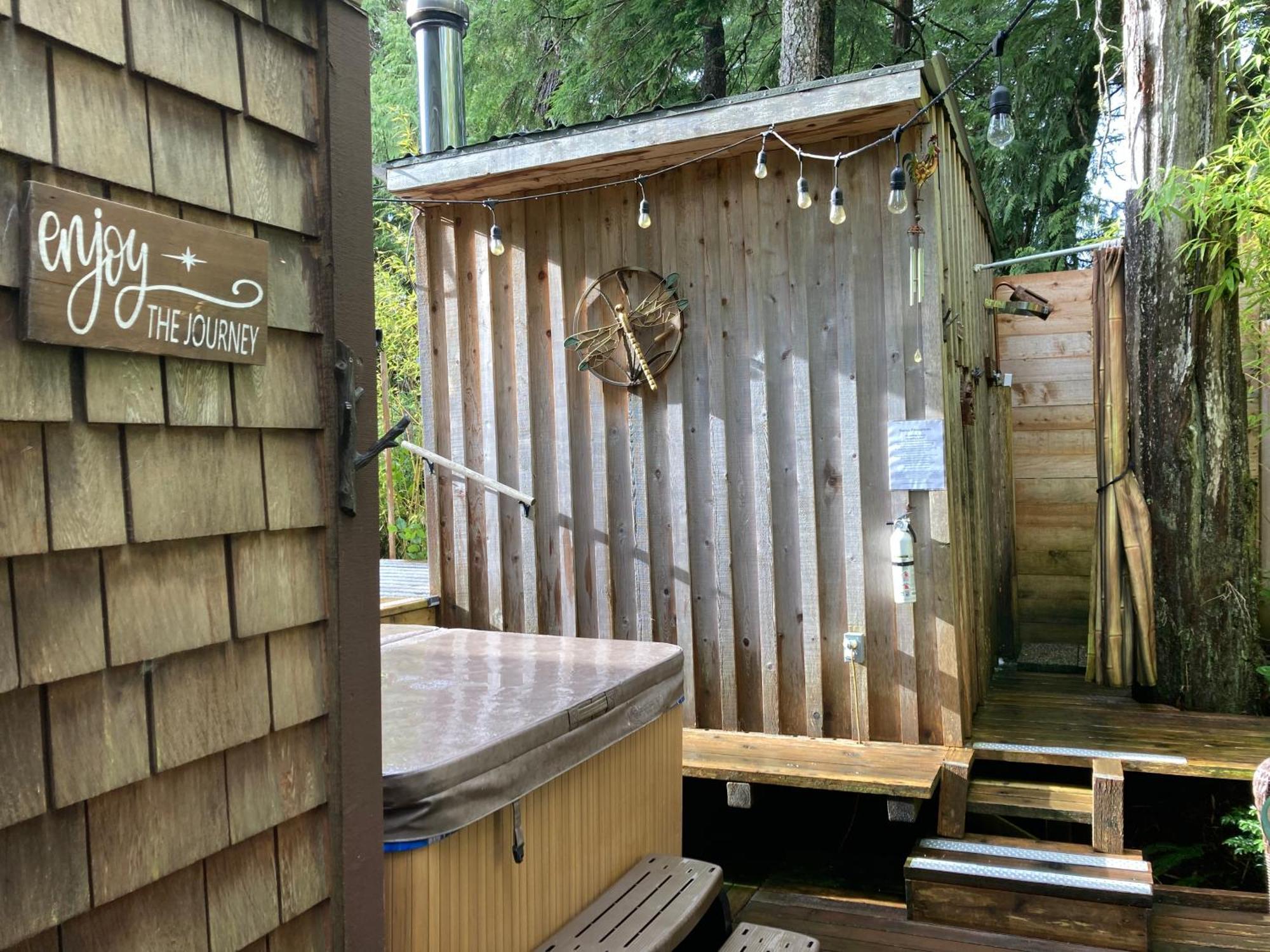 אוקלולט Forest Sweet Retreat Hot Tub & Wood Fired Sauna מראה חיצוני תמונה